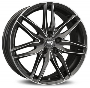 Llanta MSW MSW 24 7 X 16" (4X100) ET30 MATT GUN METAL FULL POLISHED (MGMFP)
