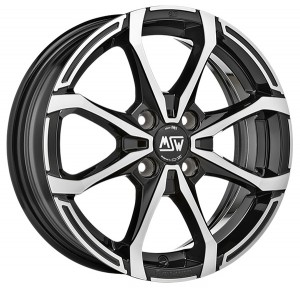 Llanta MSW MSW X4 7 X 16" (4X100) ET40 BLACK FULL POLISHED (GBFP)