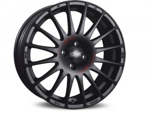 Llanta OZ Racing SUPERTURISMO GT 7 X 18" (4X100) ET50 MATT BLACK RED LETTERING