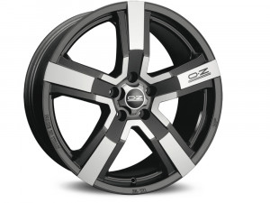 Llanta OZ Racing VERSILIA 8 X 18" (5X130) ET43 MATT BLACK DIAMOND CUT