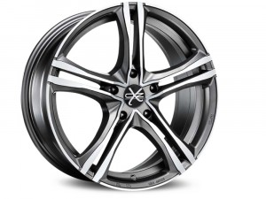 Llanta OZ Racing X5B 7,5 X 17" (5X108) ET45 MATT GRAPHITE DIAMOND CUT