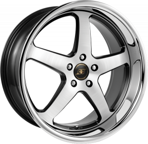Llanta INFINY ARTECH /MBPIL 8,5 X 20" (5X130) ET45 MATT BLACK MACHINED FACE BRUSHED INOX LIP