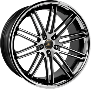 Llanta INFINY CONCEPT S1 /MBPIL 8,5 X 20" (5X120) ET34 MATT BLACK MACHINED FACE BRUSHED INOX LIP