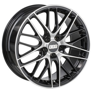 Llanta BBS CS 5 8 X 18" (5X112) ET40 NEGRO / FRENTE PULIDO