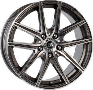 Llanta RACER HORNET /AP 6,5 X 15" (5X114,3) ET42 GUN METAL MACHINED FACE