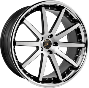 Llanta INFINY KLATZ-55 /MBPIL 9,5 X 20" (5X112) ET30 MATT BLACK MACHINED FACE BRUSHED INOX LIP