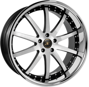 Llanta INFINY LANDER /MBPIL 9,5 X 20" (5X120) ET40 MATT BLACK MACHINED FACE BRUSHED INOX LIP
