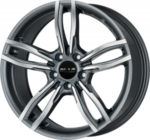 Llanta MAK LUFT FF MIRROR 9 X 18" (5X120) ET41 GUN METALLIC/MIRROR FACE