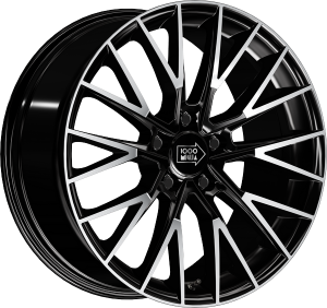 Llanta MILLE MIGLIA MM1009 VBP 8 X 18" (5X108) ET40 GLOSS BLACK V-POLISHED