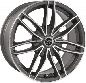 Llanta INFINY TAROX /AP 8 X 18" (4X100) ET35 GUN METAL MACHINED FACE